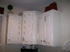 Knotty alder cabinets deco white with american cherry glaze