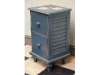 Distressed blue end table