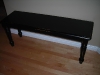 Black painted bench