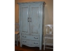 antique baby blue armoire