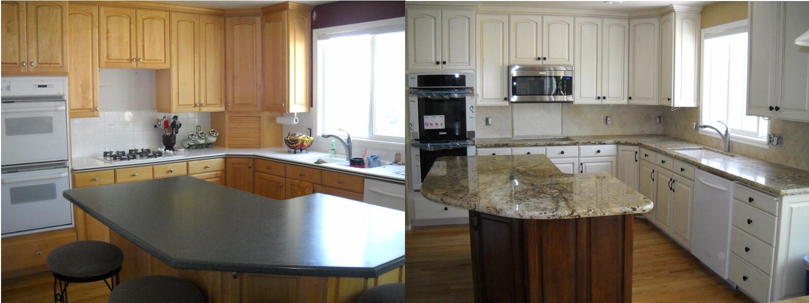 Refinished Cabinets Before And After Kitchen Design Ideas