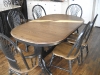 Refinished oak dining set two-toned