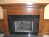 Refinished fireplace mantel